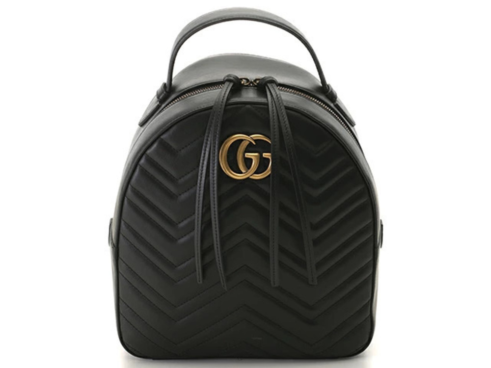 Gucci GG Marmont Backpack Black Calfskin T